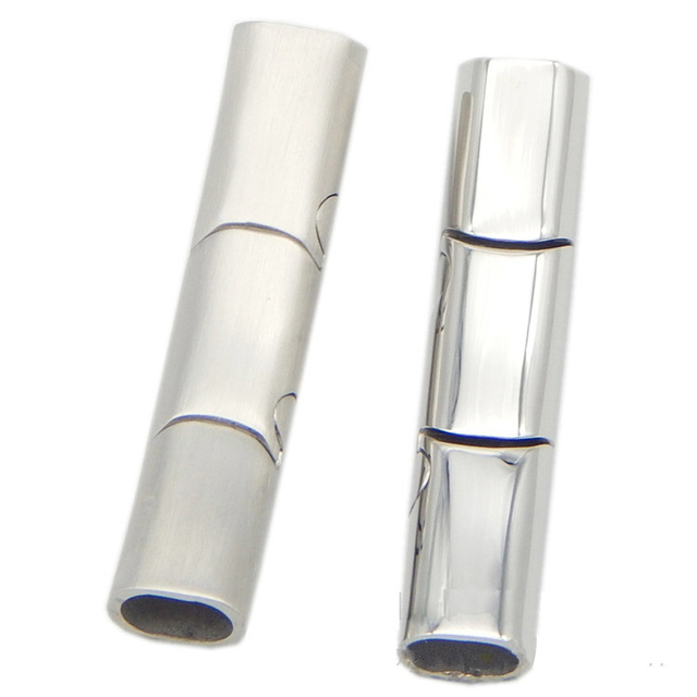 Unique Design 7X4.5mm Inner Size Stainless Steel Slide-in End Hook Magnetic Clasp for Flat Leather Jewelry Connectors