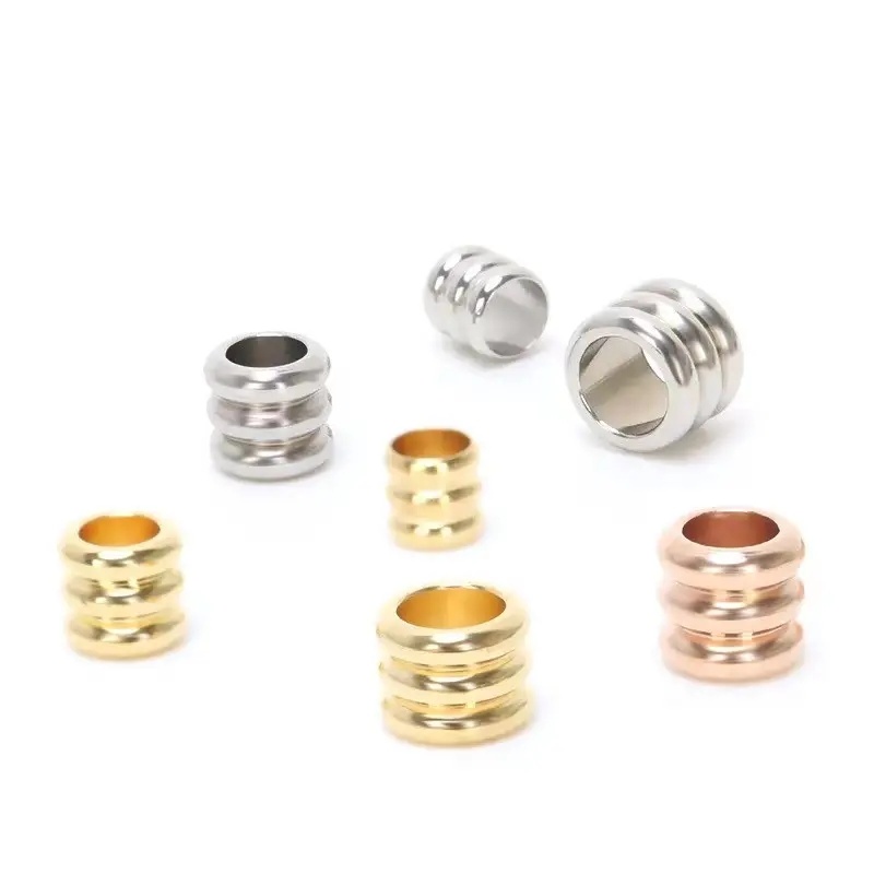 Stainless Steel Tube Spacers Beads for Necklace Bracelet Earring Making DIY
