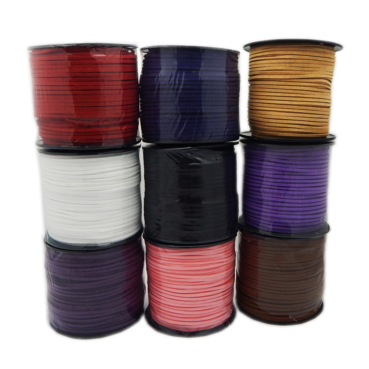 25 Colors for Option Dark Purple Faux Suede Leather Cord Velvet String Assorted Colors 3mm