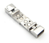 Inner Size 5*11mm Fitting Flat Leather High Polish Finish Clasps Jewelry Findings with Laser Logo
