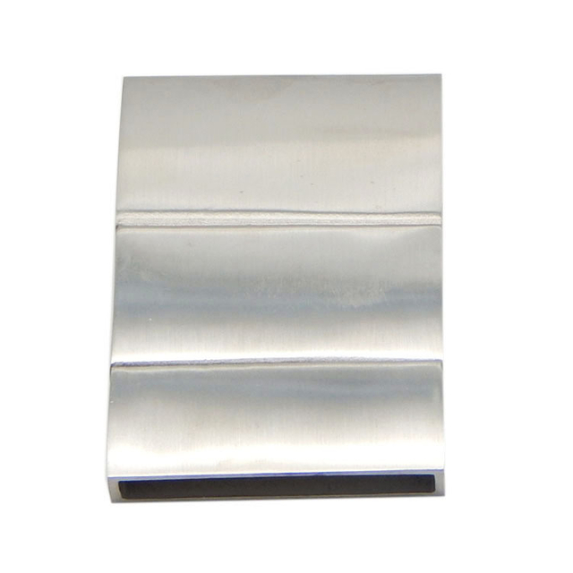 28.4X4.5mm Silver Square Clasp 304 Stainless Steel Clasps for Flat Leather Bracelet