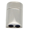 Double Inner Hole 3.5mm Half Round Shape Stainless Steel Magnetic Clasps for Leather Rope