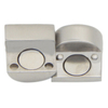 Double Inner Hole 3.5mm Half Round Shape Stainless Steel Magnetic Clasps for Leather Rope