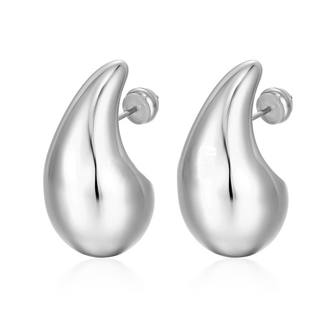 Water Drop Earring Fashion Hollow Stud Earrings 18K Gold Waterproof Jewelry