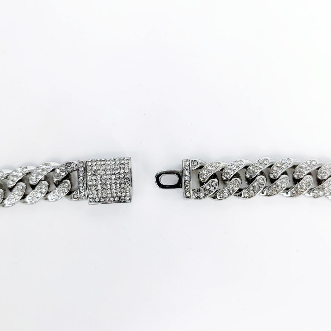 Hot Sale Hip Hop Gold Silver 12 mm Cuban Link Chain Necklace Jewelry