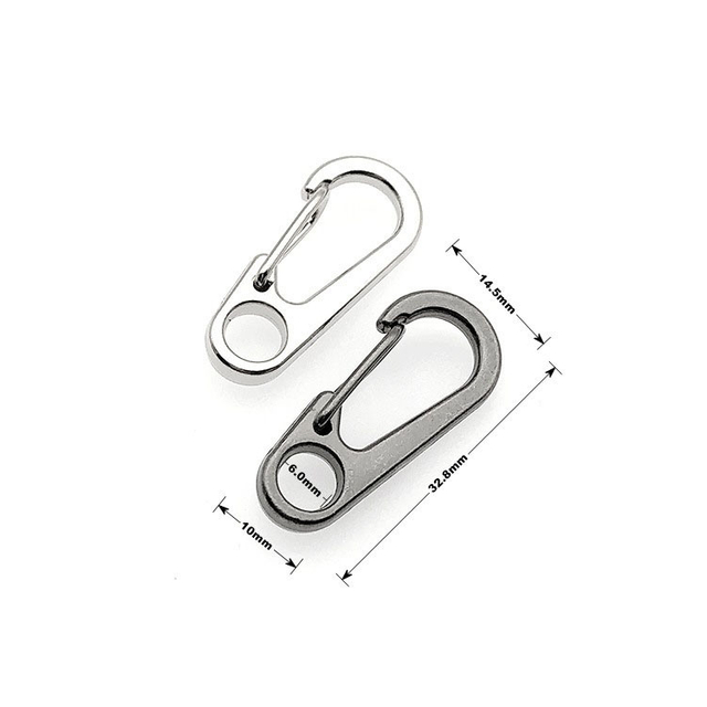 Spring Carabiner Clasp Paracord Clip Snap Hook Buckle for Purse, ID Card, Flag Pole, Zipper Pull, Key Chain