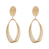 2023 New Fashion Designer Clasp Hollow Exaggerate Earrings 18K Gold Plated Jewelry Earrings for Women