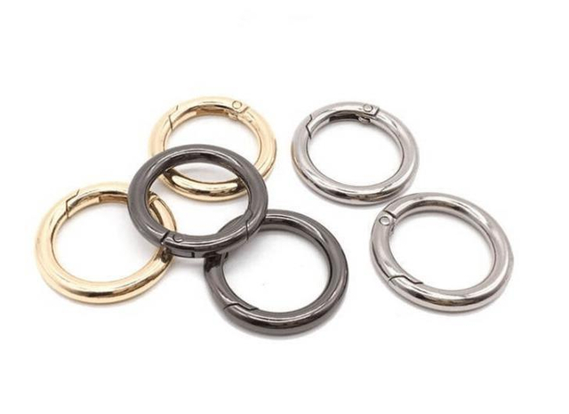Wholesale High Quality Gold Silver Gunmetal Round Circle Snap Spring Buckle Clasp Closure