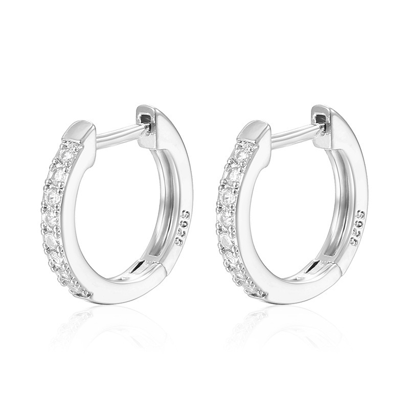 Stainless Steel Gold Plated Earrings Women Men Zircon Designer Earrings Jewelry