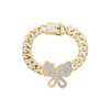 Custom Ice out Cuban Link Chain Butterfly Charms Necklace Jewelry